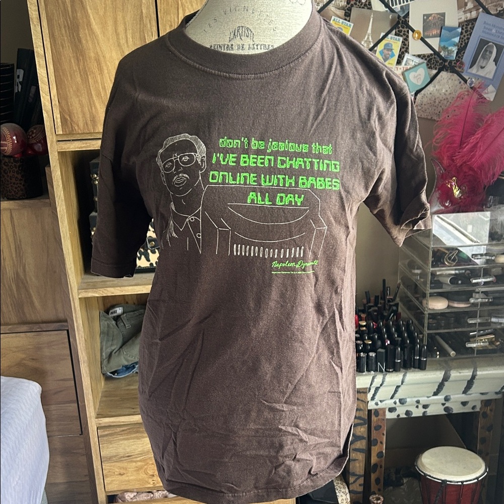 Mighty Fine Brown Napoleon Dynamite Kip Graphic Tee - Medium